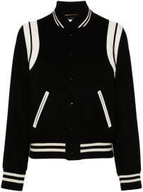 Saint Laurent stand-up Collar Bomber Jacket | Black | FARFETCH at Farfetch